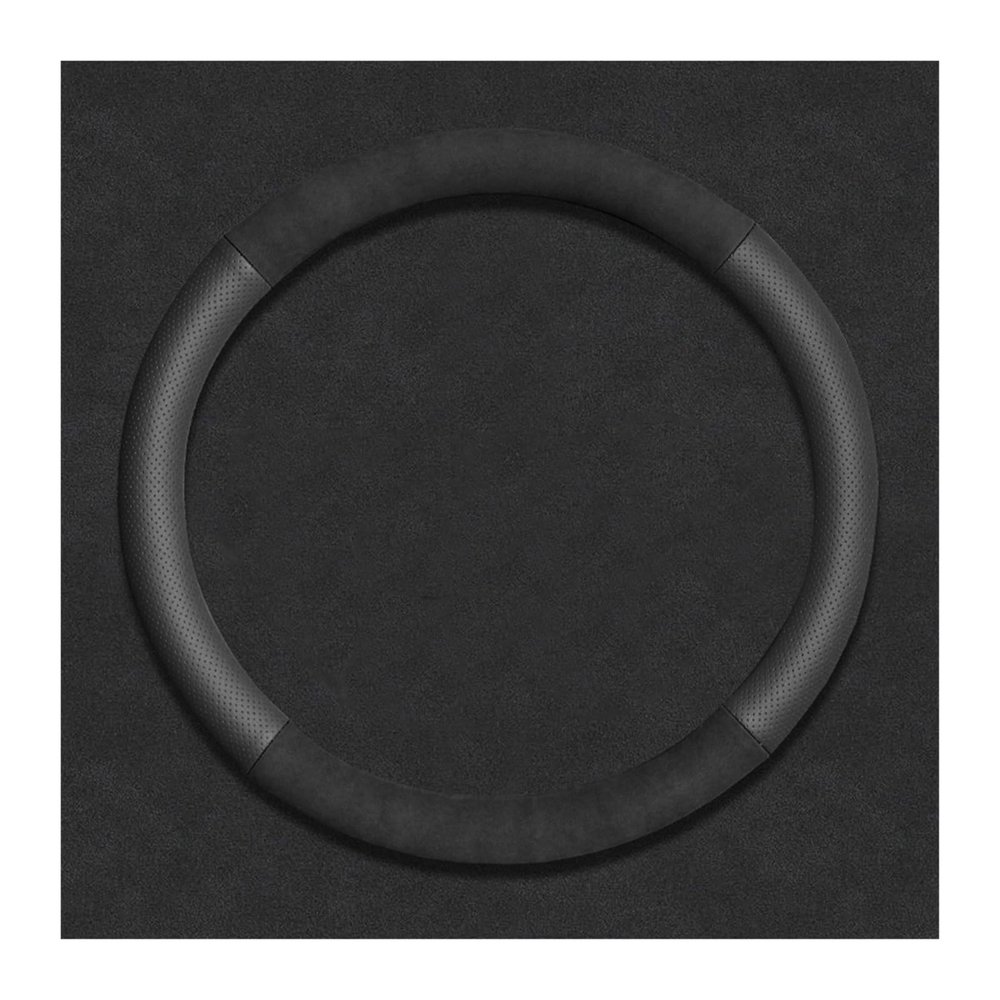FUERU Car Steering Wheel Cover Set Car Steering Wheel Cover 14.5-156 Inches Genuine Leather Breathable Sweat-Absorbing Car Interior (Color : 1#)