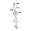 1PC Surgical Steel 14g 3/8 10mm belly rings dangle Piercing Jewelry navel Ear Lobe 8mm 5mm Aurora Borealis Crystal M15111 view 2