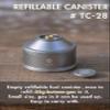 CAMPINGMOON Empty Refillable Cylinder 35g Standard for Backpacking Camping EN417 Lindal Valve Silver TC-28 view 2