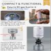 CAMPINGMOON Empty Refillable Cylinder 35g Standard for Backpacking Camping EN417 Lindal Valve Silver TC-28 view 4