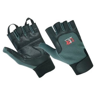 BTR BORN TO RACE Wheelchair Gloves Mobility Disability Unisex Fingerless Long Thumb Leather Palm Workout Weight Lifting, Cycling, Driving Gloves for Men and Women (Black, XXL)