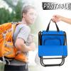 Jerify 2 Pcs Fishing Chair with Cooler Bag Multi-Function Foldable Compact Fishing Stool Hunting Chair Portable Backrest Stool with Folding Backpack for Finishing Camping Hunting Travel(Blue) view 2