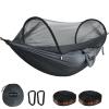 Chihee Ultra-Light Travel Camping Hammock Pop-up Net Hammock 660lbs Load Capacity,Breathable,Quick-Drying Parachute Nylon 2 Premium Carabiners,2 Tree Slings Included for Outdoor Backpacking Hiking