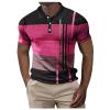 Men's Classic Short Sleeve Polo Shirt Buttons Collar Big&Tall Plaid Summer Slim Fit T-Shirts Striped Graphic Printed Beach Tees Tops view 1