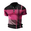 Men's Classic Short Sleeve Polo Shirt Buttons Collar Big&Tall Plaid Summer Slim Fit T-Shirts Striped Graphic Printed Beach Tees Tops view 2