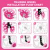 HAWENS Bike Training Wheels Mute Flash Wheels with Adjustable Bicycle Stabilizer Mounted Kit Compatible for 12 14 16 18 20 inch Single Speed Bike view 4