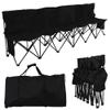 Topeakmart 6 Seats Portable Folding Heavy Duty Bench Sport Sideline Bench with Carry Bag, Black view 1