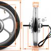 DIY 36V 350W 16 Inch Bicycle Rear Drive Brushless Gear DC Hub Motor Wheel Kit with LCD Thumb kit Controller (24V350W with tire) view 2