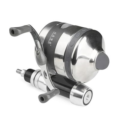 Spincast Bowfishing Reel with Fishing Reel Seat, Slingshot Bow Fishing, Left and Right Reversible Handle,for Compound Bow and Recurve Bow