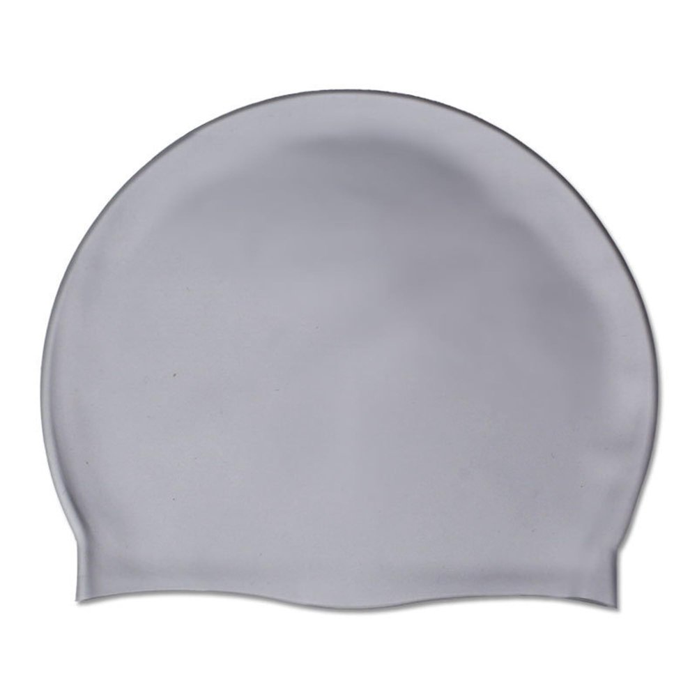 Dressnu Adult Swimming Cap Silicone Swimming Cap Grey One Size