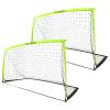 RUNBOW 9x5 ft Portable Kids Soccer Goal for Backyard Adult Junior Large Practice Soccer Net with Carry Bag Set of 2 (9x5ft, Light Yellow, 2 Pack) view 1