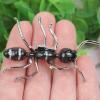 Opexicos 2Pcs Simple stripe enamel big ant brooch exaggerated insect Pin Brooches Accessories view 3