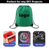BeeGreen Christmas Green 20 pieces Drawstring Backpack Bags Cinch Bags Bulk Heavy Duty Gift Wrap Bags Machine Washable Lightweight Sackpack Outdoor Sport Bags for Men Women view 3