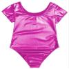 Alvivi Men Short Sleeve Thong Bodysuit Swimwear Shiny PVC Leather One-piece Bodycon Leotard Dancewear Rose X-Large view 3