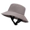 Clakllie Thin Bucket Sun Hats for Surfing Windproof Sailing Hat with Adjustable Securing Chin Strap,Grey view 2