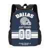 RIAWARME Custom Dallas Backpack for Men Women, Personalized Backpacks with Name and Number, Customized Football Style Backpack Gifts for Fans view 1