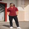 COOFANDY Mens Casual Cotton Pants Regular Fit Elastic Waist Drawstring Twill Pants Straight Leg Chino Pants Black view 2