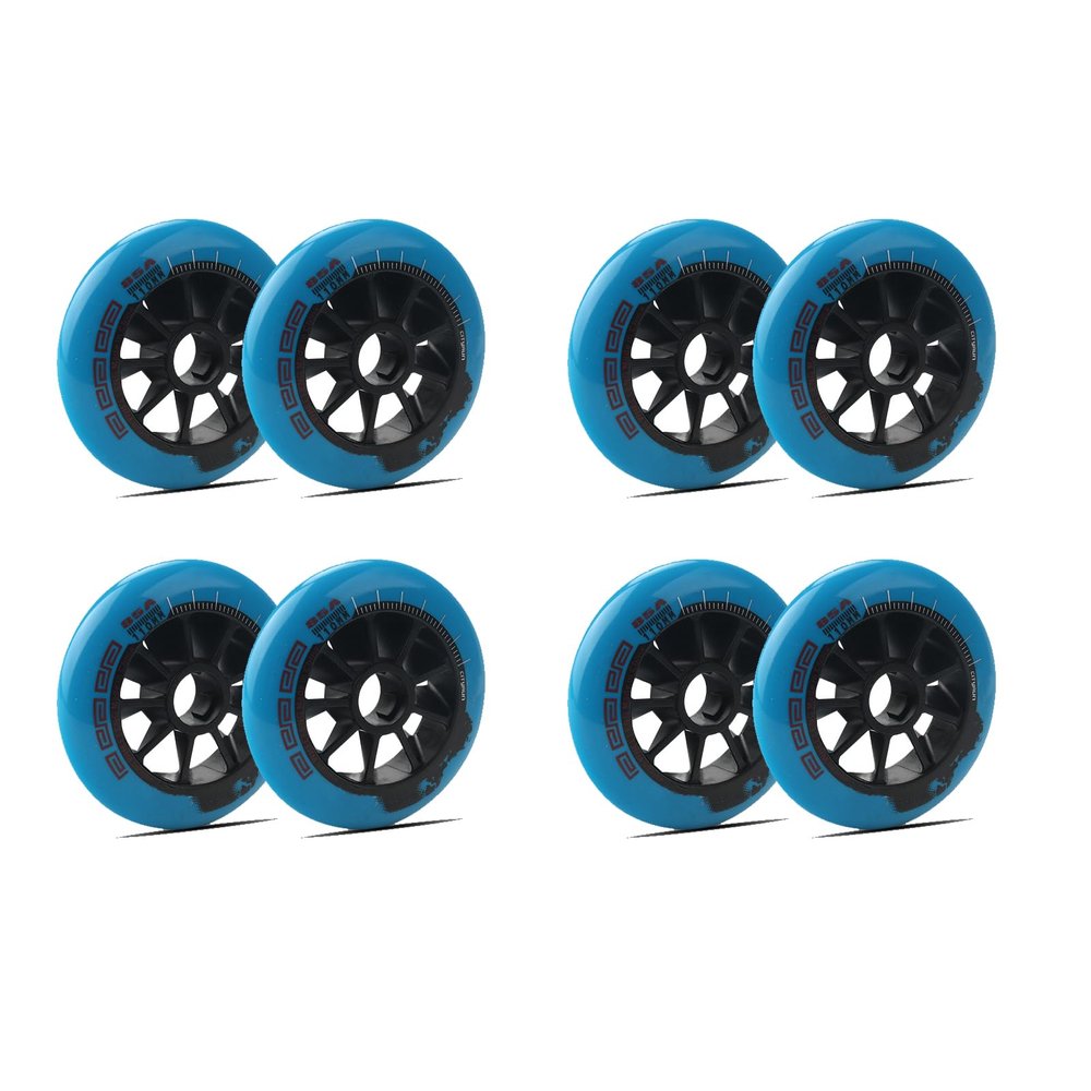 JHKJ Hardness 85A Inline WheeIs for Inline Replacement Wheels for Big Wheel Professional Speed Skating 90mm 100mm 110mm,Blue,100mm