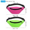 PATIKIL 80s Fanny Pack for Women, 2 Pack Adjustable Waist Bag 90s Fanny Pack for Party, Running, Pink, Green view 2