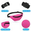 PATIKIL 80s Fanny Pack for Women, 2 Pack Adjustable Waist Bag 90s Fanny Pack for Party, Running, Pink, Green view 3