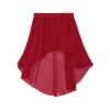 Alvivi Girls Pull-On Chiffon Wrap Skirt Ballet Dance Outfit Basic Classics Mini Active Skirt Burgundy B 8 Years view 1