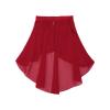 Alvivi Girls Pull-On Chiffon Wrap Skirt Ballet Dance Outfit Basic Classics Mini Active Skirt Burgundy B 8 Years view 2