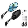 MICTUNING Bike Mirrors - Convex Anti-Glare Blue Lens, ABS Impact-Resistant Mirror, 180 Degree Rotation Adjustable for Bicycles Scooters Bikes - Fits M8 M10 Socket or 22mm Handlebar view 1