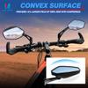 MICTUNING Bike Mirrors - Convex Anti-Glare Blue Lens, ABS Impact-Resistant Mirror, 180 Degree Rotation Adjustable for Bicycles Scooters Bikes - Fits M8 M10 Socket or 22mm Handlebar view 3
