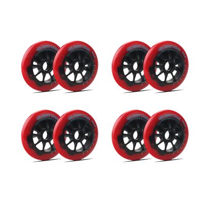 JHKJ Hardness 85A Inline WheeIs for Inline Replacement Wheels for Big Wheel Professional Speed Skating 90mm 100mm 110mm,Red,110mm