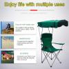 VIDECOR 2 Pieces Camping Chair with Shade Canopy Folding Camping Lounge Chair with Carry Bag for Outdoor Camping Hiking 50 * 50 * 90/120cm,D view 4