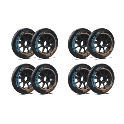 JHKJ Hardness 85A Inline WheeIs for Inline Replacement Wheels for Big Wheel Professional Speed Skating 90mm 100mm 110mm,Black,90mm