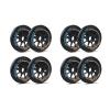 JHKJ Hardness 85A Inline WheeIs for Inline Replacement Wheels for Big Wheel Professional Speed Skating 90mm 100mm 110mm,Black,90mm view 1