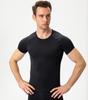 Compression Shirts for Men Short Sleeve Cool Dry Workout Running Gym T Shirts Black Undershirt for Football Basketball view 2