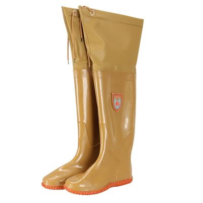 Hip Waders A 60cm High Wader with A Buttocks, Men and Women Fishing/transplanting/Outdoor Waterproof Boots, Comfortable and Non Slip (Color : Yellow, Size : 42)