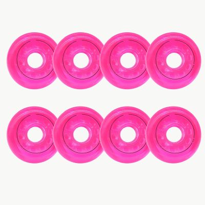 JHKJ Hardness 83A Inline Wheels Replacement Wheels 8 Pack for Any Product Using Inline Training Wheels 64mm 68mm 70mm 72mm 76mm 80mm,Pink,68mm