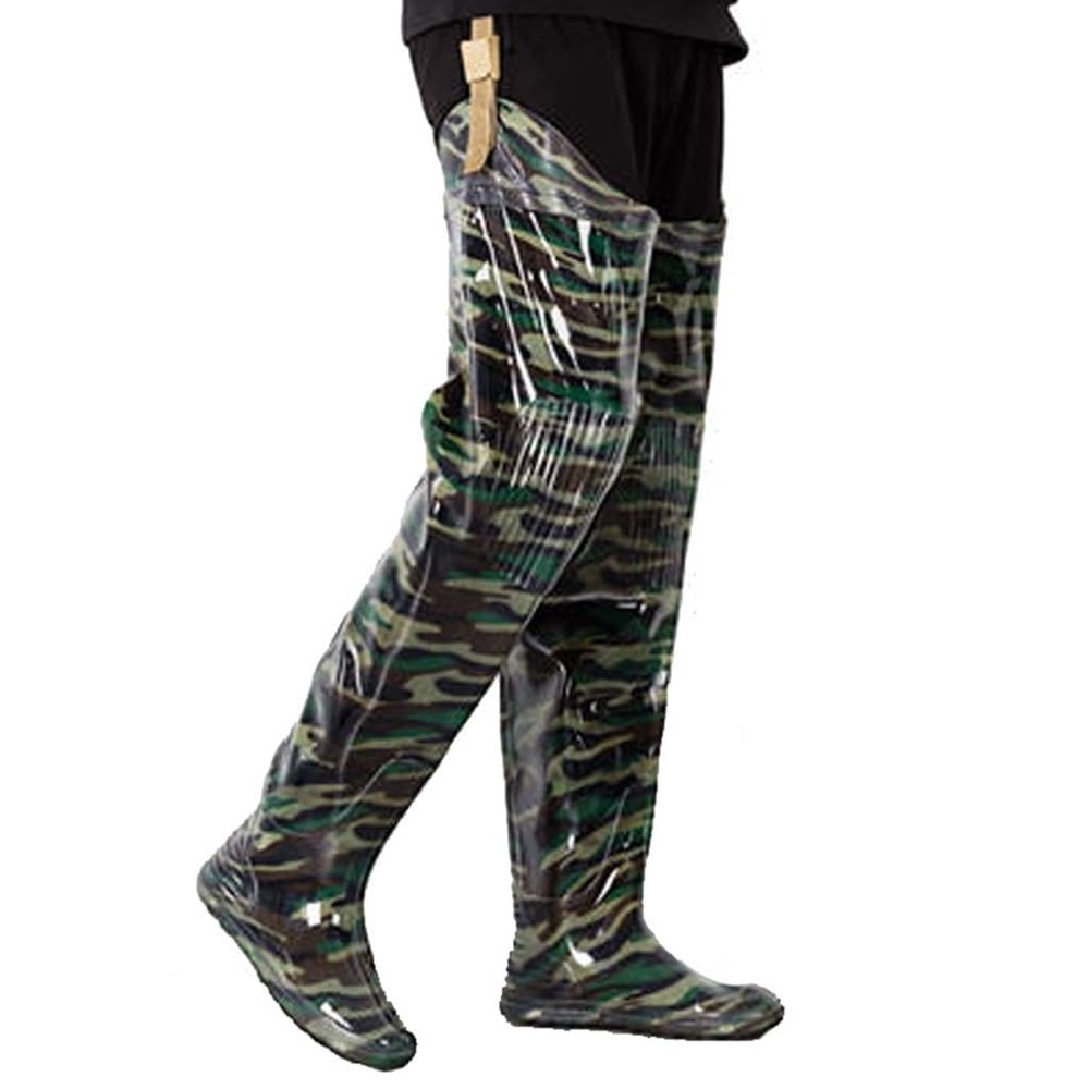 Hip Waders 90cm High Hip Wader, Fishing/Hunting/breeding Long Wading Boots, Adjustable Buckle (Color : Green, Size : 37)