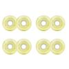 JHKJ 8 Pack Inline Wheels with Bearing ABEC-9 for Indoor Outdoor 68mm 72mm 76mm 80mm Hardness 83A Inline Replacement Wheels,Yellow,68mm view 1