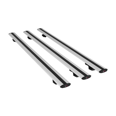 Compatible with Skoda Yeti 2009-2017 BASIC Model Car Roof Rack Cross Bar Grey Aluminium 3 Bars