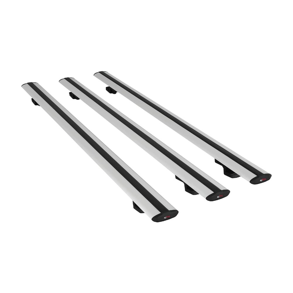 Compatible with Skoda Yeti 2009-2017 BASIC Model Car Roof Rack Cross Bar Grey Aluminium 3 Bars