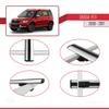 Compatible with Skoda Yeti 2009-2017 BASIC Model Car Roof Rack Cross Bar Grey Aluminium 3 Bars view 4