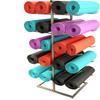 5-Tier Foam Roller Storage Vertical, Large Capacity Floor-Standing Yoga Mat/Towel Rack, Holds 20 Mat (Color : Silver) view 1