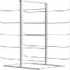5-Tier Foam Roller Storage Vertical, Large Capacity Floor-Standing Yoga Mat/Towel Rack, Holds 20 Mat (Color : Silver) view 2