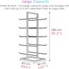 5-Tier Foam Roller Storage Vertical, Large Capacity Floor-Standing Yoga Mat/Towel Rack, Holds 20 Mat (Color : Silver) view 4