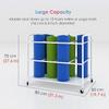Katzowen White Foam Roller and Yoga Mat Storage Cart, Metal Exercise Barre Mats Organizer for Club Studio Gym, Holds 12 Yoga Mats view 3