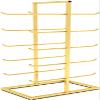 Katzowen Yoga Mat/Foam Roller Holder with Hooks - High 130cm Metal Workout Mat Storage Rack for 20 Towel/Rugs - Home Fitness Center Garage (Color : Gold) view 1
