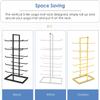 Katzowen Yoga Mat/Foam Roller Holder with Hooks - High 130cm Metal Workout Mat Storage Rack for 20 Towel/Rugs - Home Fitness Center Garage (Color : Gold) view 4