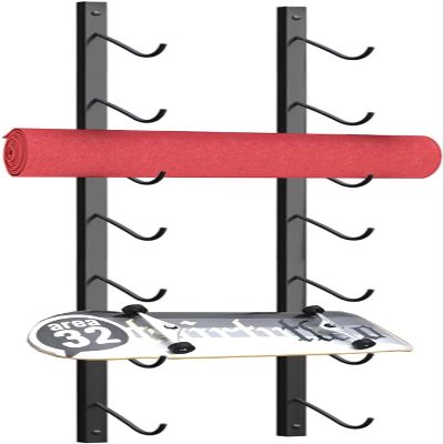Katzowen Multi-Purpose Storage Carrier Skateboard Hanger Longboard Wall Mount, for Skis, Snowboards, Fishing Rods, Wakeboards, Scooters, Workout Mats & More (Size : 7-Shelf)