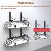 Katzowen Multi-Purpose Storage Carrier Skateboard Hanger Longboard Wall Mount, for Skis, Snowboards, Fishing Rods, Wakeboards, Scooters, Workout Mats & More (Size : 7-Shelf) view 3