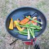 Outdoor Camp Fry Pan Folding Handle Stainless Outdoor Portable Pan Foldable Camping Cookware Non Stick Pan Cooking Frying Camping Picnic Hiking Utensils view 4