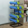 Katzowen Extra Large Capacity Yoga Mat Holder, Black 5-Level Foam Roller Stand for Resistance Bands/Yoga Mats, Hold 20 Exercise Mats (Color : Black) view 2
